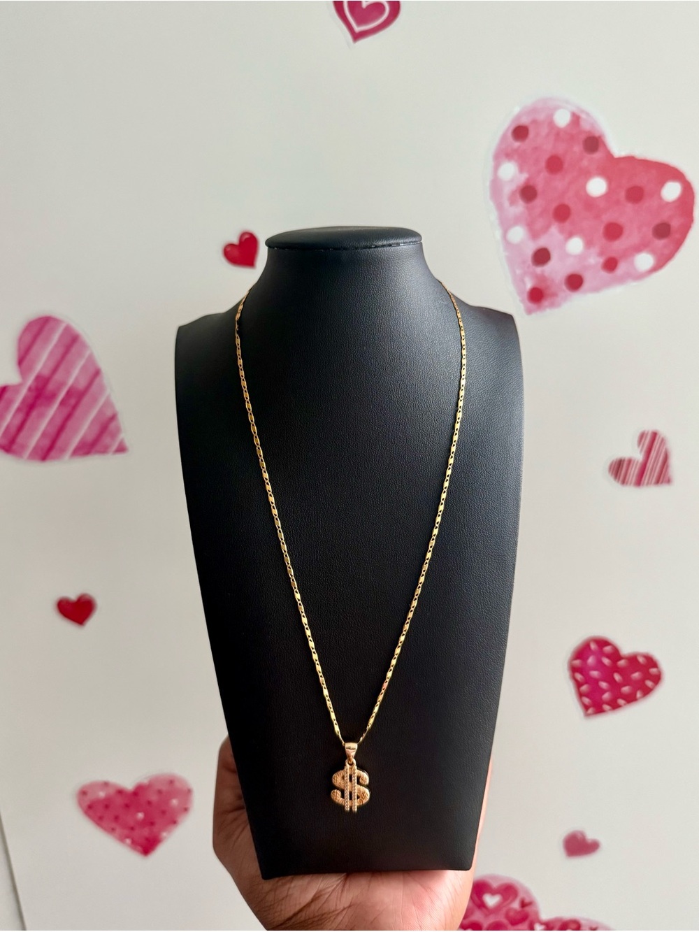 Gold-Tone Dollar Sign Pendant Necklace - Women Jewelry